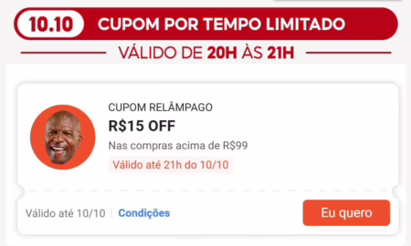 🔥Última Chance, Cupom Relâmpago Shopee Renovado