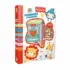 Kit Colher e Garfo de Silicone com Cabo de Madeira infantil Bebê