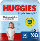 Fralda Huggies Tripla Proteção XG com 66 Fraldas