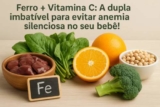 Ferro + Vitamina C: A dupla imbatível para evitar anemia silenciosa no seu bebê!