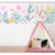 Adesivo Infantil De Parede Floral Flores Aquarela Lavável
