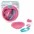 Adoleta Bebê, Kit Alimentação Colorê 1 Prato, 2 colheres e 1 Porta Suco, Rosa Pop