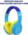 AOC – Headphone Bluetooth Luccas Neto Aventureiro Azul LN001BL/00 com adesivos para personalizar seu fone!