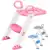 Assento Redutor Infantil Vaso Sanitário Privada Com Escada Trono Troninho (Rosa)