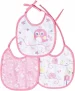 Babador Trios Felpudo e Plastificado para Bebê Papi 20cm X 19cm Contém 03 Un