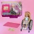 Barbie Chelsea com cadeira de rodas Boneca loira com vestido, cadeira, rampa, acessórios e adesivos para personalizar, brinquedo +3 anos (Mattel HGP29)