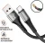 Basike Cabo USB-C (tipo C) para USB, 27W Carregamento Rápido, Nylon Trançado, 1MT (Cinza)
