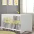 Berço Branco e Almendra Móveis Estrela Baby Gutti