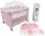 Berço Portátil Infantil Cercado 0-15kg Lazy MaxiBaby  Rosa