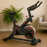 •⁠  Bicicleta Ergométrica Bike Academia Spinning X11 cor preto e vermelho