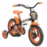 Bicicleta Infantil Aro 12 Track & Bikes – Arco Iris PO Preto e Laranja com Rodinhas