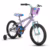 Bicicleta Infantil Aro 16, Lilás e Azul, Quadro em Aço Carbono, com Rodinhas Laterais, Cestinha Frontal Lilo para 4 a 8 Anos Husky