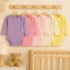 Kit Body Bebe 4 Unidades Manga Longa Menino Menina Tecido Suedine 100% Algodão Enxoval de Bebê