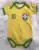 Body Bebê Temático Brasil Amarelo (P, M ou G)