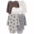 Body Paceto com 5 bodies de manga comprida Simple Joys by Carter’sUnisex Bebê