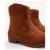 Bota infantil western de suede cano curto marrom