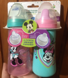 Kit 2 Copos Colors Bico De Silicone Disney Minnie Rosa Lillo