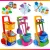 🛍️Brinquedo Infantil Faz de Conta Brincadeira Mercadinho Limpeza Praia C/ Acessórios Baldinho Cestinha