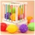 Brinquedos Montessori Sensoriais para Bebês 6-9 Meses com Frutas Coloridas e Habilidade Motoras