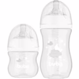 Buba, Kit 2 Mamadeiras Easy Flow Nuvem Branca 120/270ml