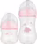 Buba, Kit 2 Mamadeiras Easy Flow Nuvem Rosa 120/270ml