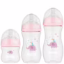 Buba, Kit 3 Mamadeiras Easy Flow Elefante Rosa 120/270/330ml!