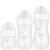 🛍️Buba, Kit 3 Mamadeiras Easy Flow Nuvem Branca 120/270/330ml