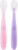 😍 BUBA Kit Colher Silicone Baby 2 Pecas Rosa/Lilás