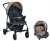 Burigotto Carrinho de Bebê com Bebê Conforto Ecco, Até 15 kg, Bege