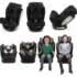 Carrinho Travel System Reverse + Bebê Conforto Cosco, Azul Rajado