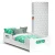 Cama Infantil Encanto Com Grades Laterais em MDF e Com Colchão