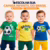 Camiseta Brasil Copa do Mundo 2026 Roupa Infantil Seleção Brasileira Confortável Algodão Amarelo, Azul, Verde 1 a 10 anos