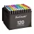 – Canetas Permanentes 120 Cores Vibrantes Ponta Dupla C/ Bolsa Fast Plug