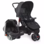 Carrinho + Bebê conforto – Cosco Kids, Travel System Toffy, Preto Absoluto