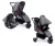 Carrinho + Bebê conforto Travel System Toffy Cinza Mescla Cosco