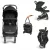 Carrinho de Bebe Compacto 0-15 Kg Oppa Preto Litet