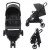 Carrinho De Bebê CR3 Gray Red 0 a 15kg, Burigotto