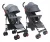 Carrinho De Bebê Guarda Chuva Modo Berço Link Maxi Baby Cor Preto