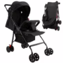 🛍️Carrinho de Bebê Kidino Essencial Preto Reclinável 3 Posições Compacto Leve com Alça de Transporte