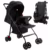 🛍️Carrinho de Bebê Kidino Essencial Preto Reclinável 3 Posições Compacto Leve com Alça de Transporte
