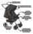 Carrinho de Bebê Milano Reversível, Preto – Galzerano