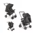 Carrinho de Bebê Milano Reversível, Preto – Galzerano