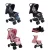 Carrinho de Bebê Stillo Supremo 4 Rodas – 0 a 15kg (Preto e Rosa)