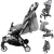Carrinho de Bebê Up!, Burigotto, Cinza, Até 15 kg