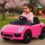 Carrinho Elétrico Infantil Conversível Rosa Brinquedo Menina Controle Remoto Direção 2 em 1 Bateria 12v
