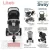 Carrinho Jogger Sway Três Rodas 0-15kgs, Preto com Cinza Litet – BB373