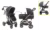 Carrinho Passeio Bebê Moisés Reversível Elysian Maxi Baby – Preto ou Cinza