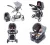 Carrinho Travel System Mobi NV Mobi + Bebê Conforto Safety1st Grey Denim Silver