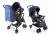Carrinho Travel System Reverse + Bebê Conforto Cosco cor Azul Rajado