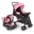 Carrinho Travel System Reverse Rosa Rajado Cosco